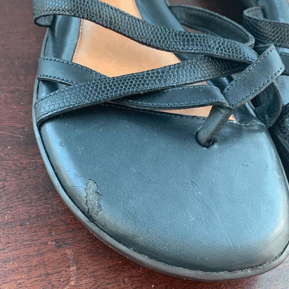 Nurture Womens Sandals Flats Strappy Slides Open Toe Black Size 11 - Picture 10 of 10